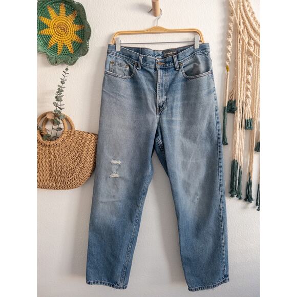 Eddie Bauer Vintage Distressed Jeans - Picture 1 of 9
